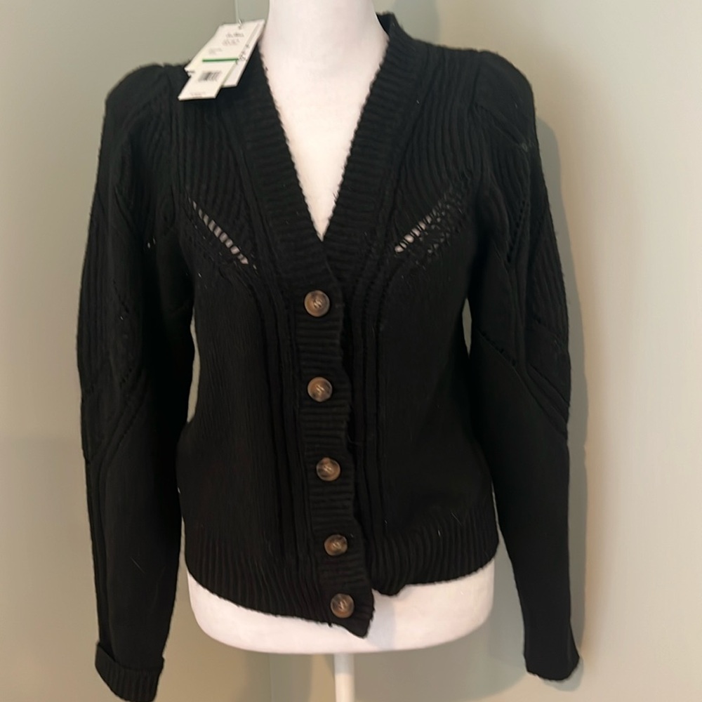 Sam Edelman black Juliette sweater size L.